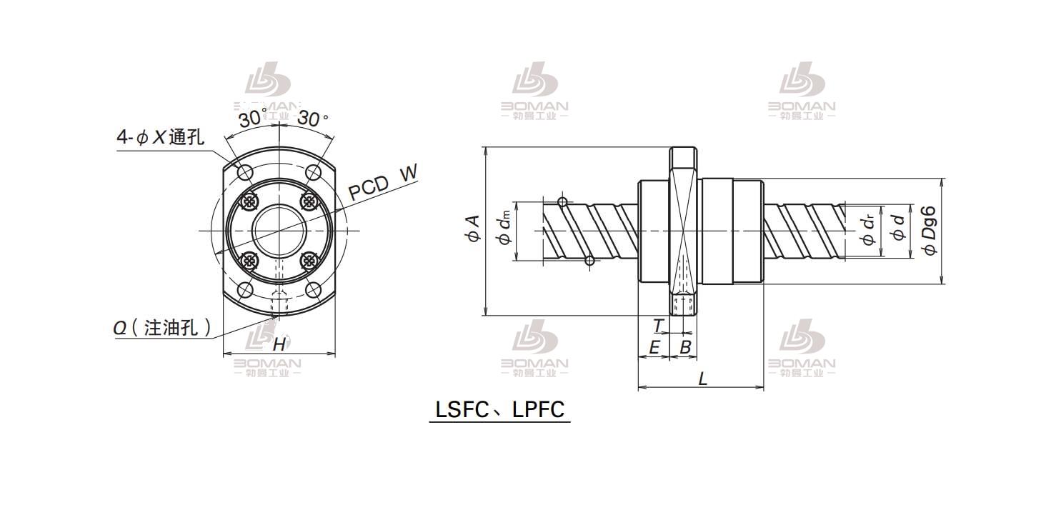 LSFC2525-3-UPFC滚珠丝杠
