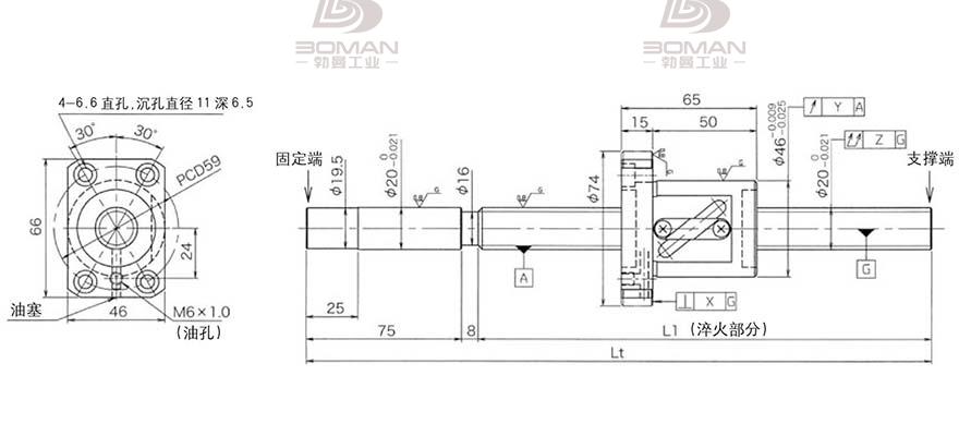 KURODA GG2010DS-BALR-1005A 黑田精工丝杆规格说明