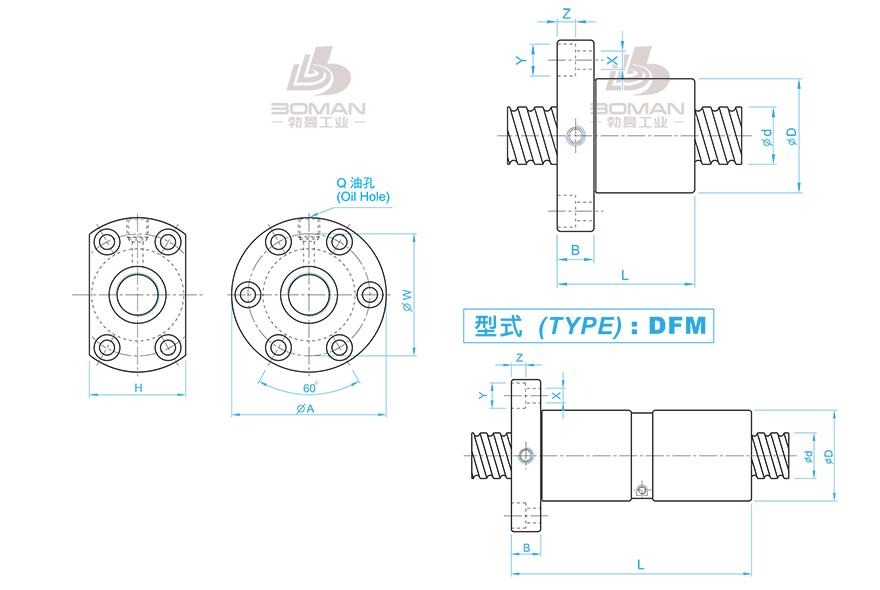 TBI SFM03205-4 tbi滚珠丝杠型号含义